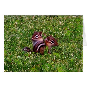 Tarjeta del animal del día de los Chipmunks del