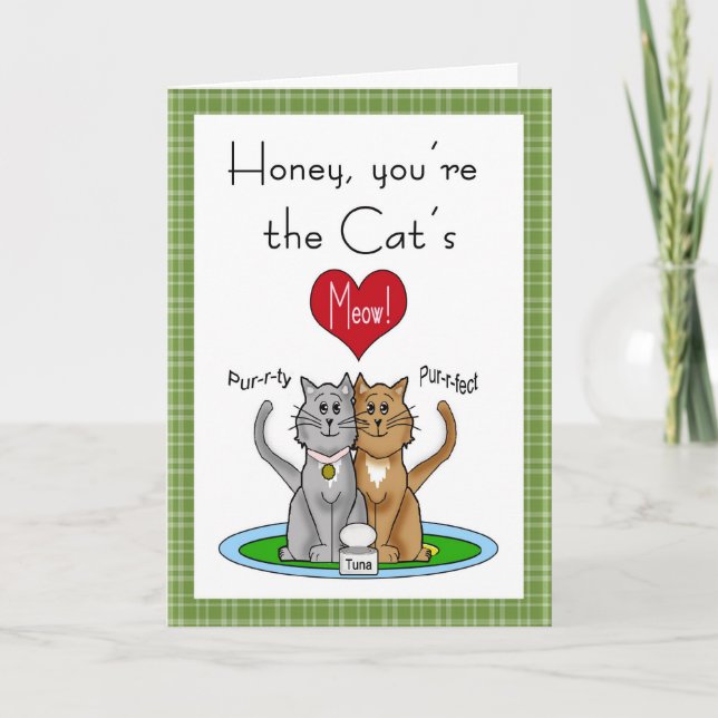 Tarjeta del aniversario de la carne del gato (Anverso)