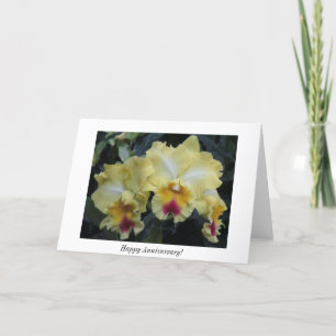 Tarjeta del aniversario de la orquídea