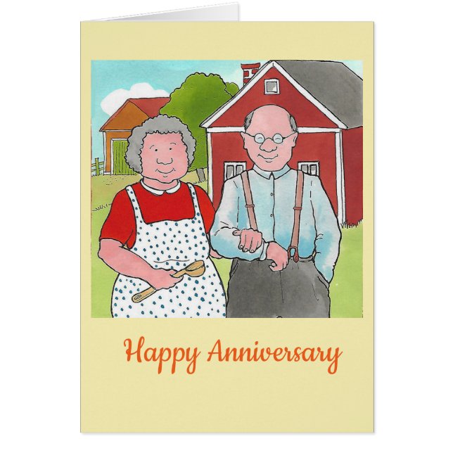 Tarjeta del aniversario de los granjeros (Frente)