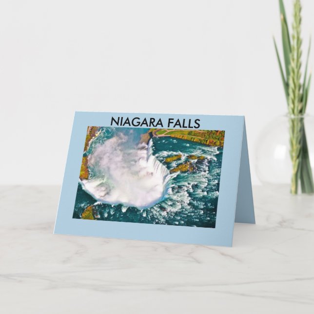 TARJETA DEL ANIVERSARIO DE NIAGARA FALLS (Anverso)