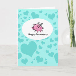 Tarjeta del Aniversario del Cerdo Volador