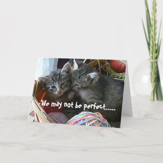Tarjeta del aniversario del gatito (Anverso)