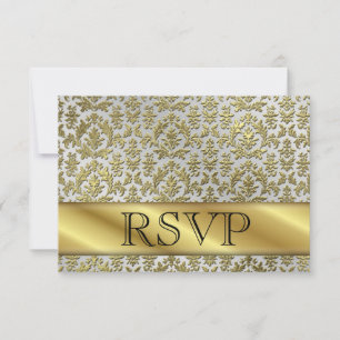 Tarjeta del aniversario del oro de RSVP 50.o