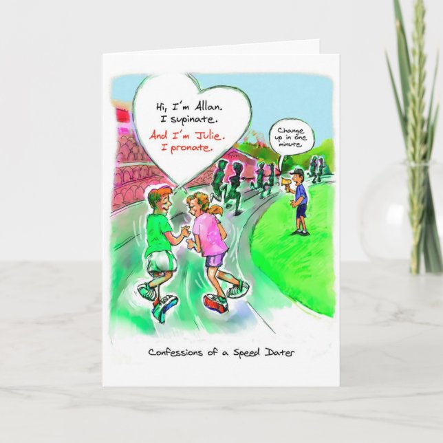 Tarjeta del aniversario para el corredor - (Anverso)