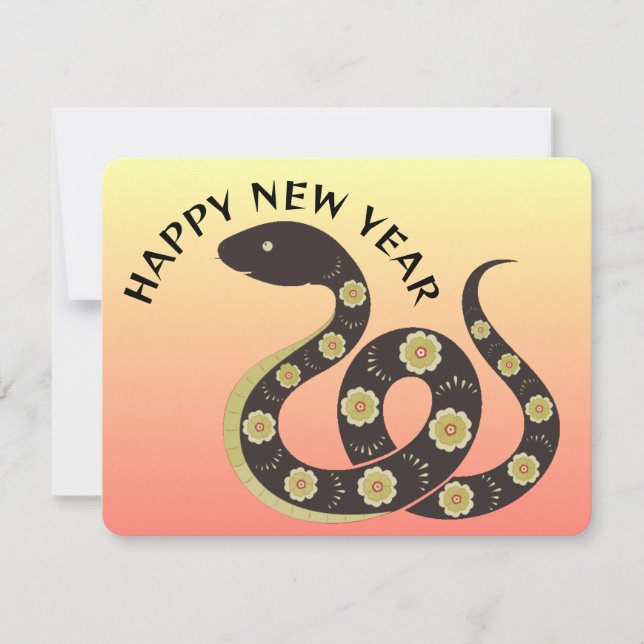 Tarjeta del Año de la Serpiente y Calendario 2025 (Anverso)