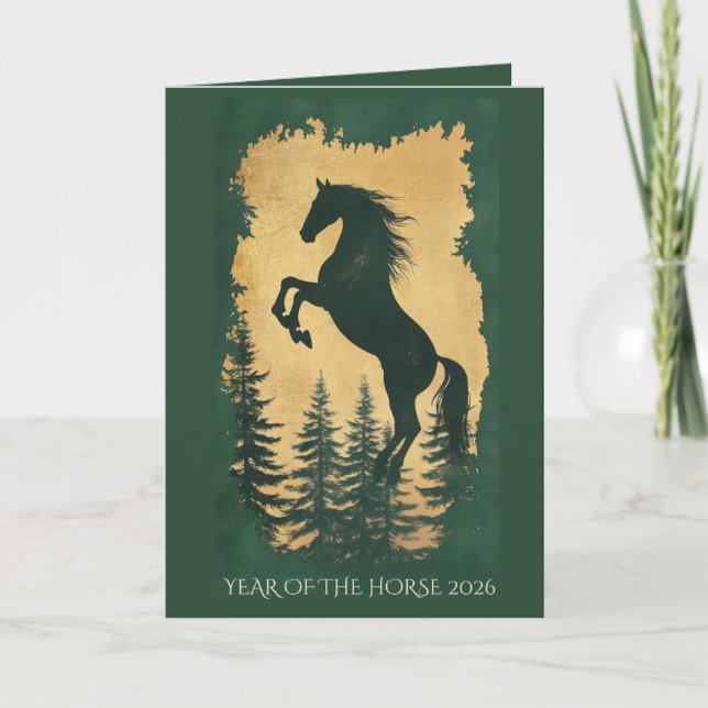 Tarjeta del Año del Caballo 2026 (Anverso)