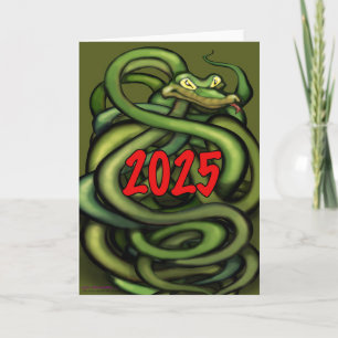 Tarjeta del Año del Serpiente 2025