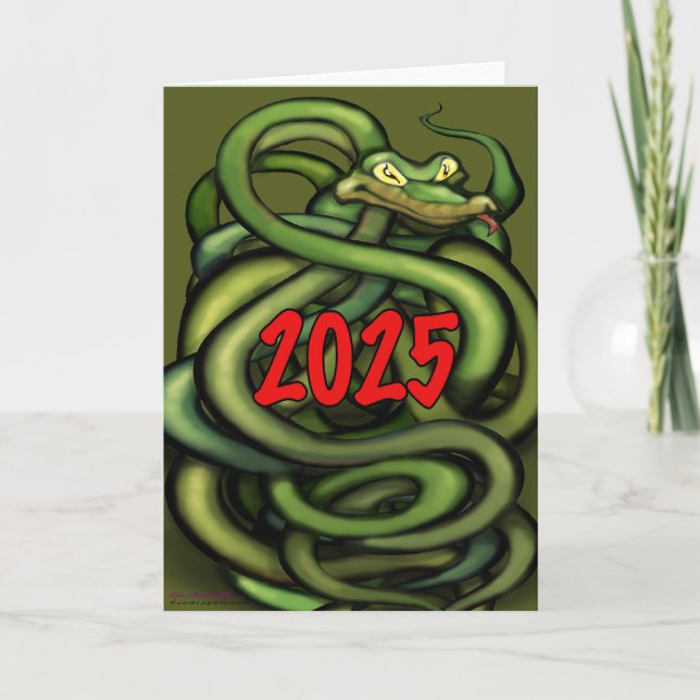 Tarjeta del Año del Serpiente 2025 (Anverso)