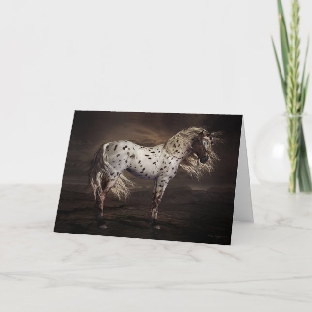 Tarjeta del Appaloosa del leopardo (Anverso)