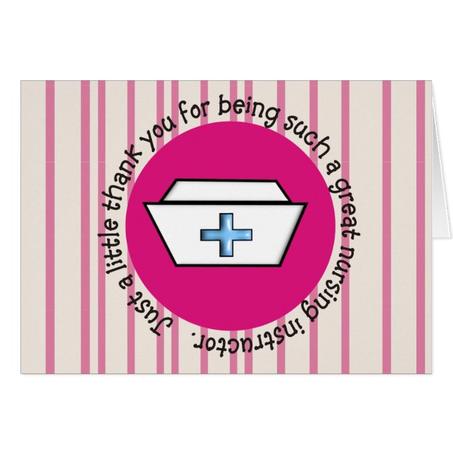 Tarjeta del aprecio del instructor de la (Anverso (Horizontal))