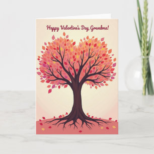 Tarjeta del Árbol de Amor Sincero para Abuela