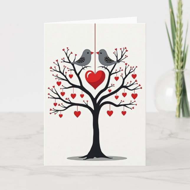 Tarjeta del Árbol de Corazones Alegres (Anverso)