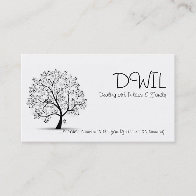 Tarjeta del árbol de familia DWIL (Anverso)