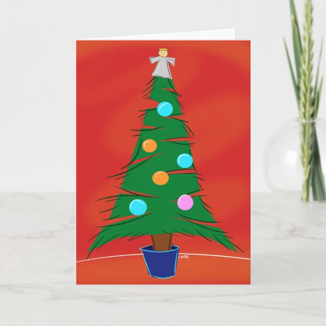 Tarjeta del árbol de navidad (Anverso)
