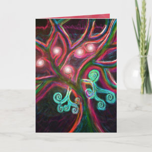 Tarjeta del árbol de navidad