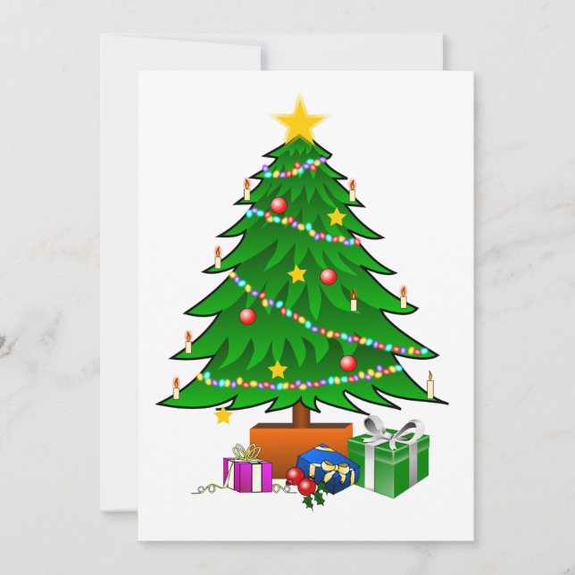 Tarjeta del Árbol de Navidad (Anverso)