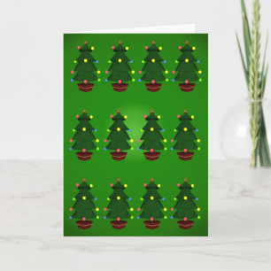 Tarjeta del árbol de navidad