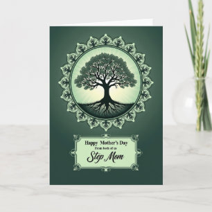 Tarjeta del Árbol del Día de las Madres Luminosas