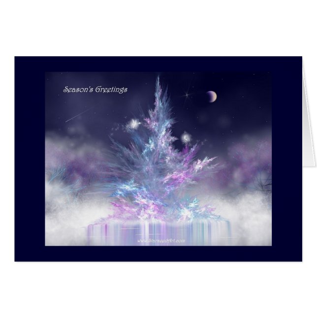 Tarjeta del árbol del invierno (Anverso (Horizontal))