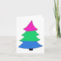 Tarjeta del árbol Holigay del Orgullo Polisexual