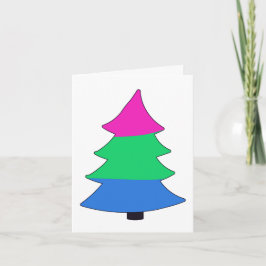 Tarjeta del árbol Holigay del Orgullo Polisexual
