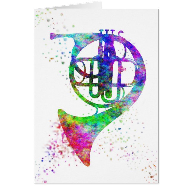 Tarjeta del arco iris de la trompa (Frente)