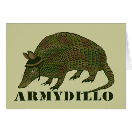 Tarjeta del armadillo del ejército