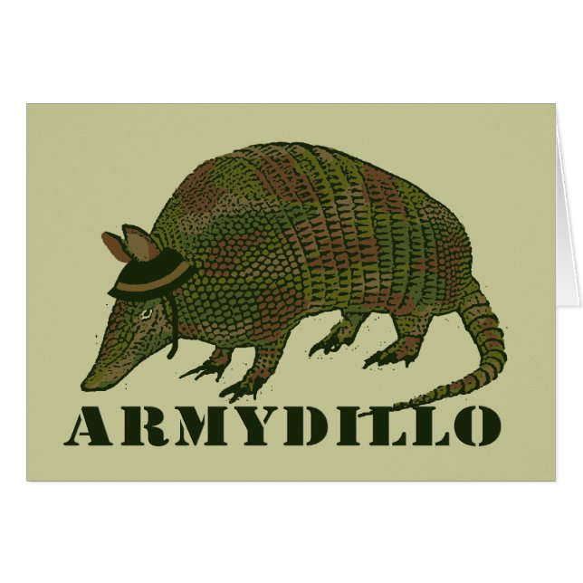 Tarjeta del armadillo del ejército (Anverso (Horizontal))