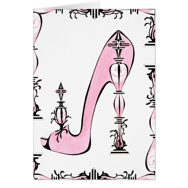 Tarjeta del art déco del agua de (Frente)