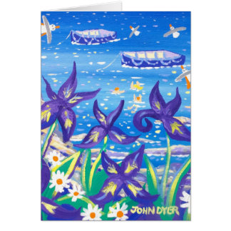 Tarjeta del arte: Azul del iris
