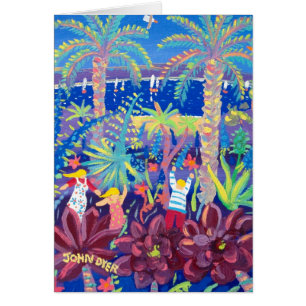Tarjeta del arte: Bailando en los Aeoniums,