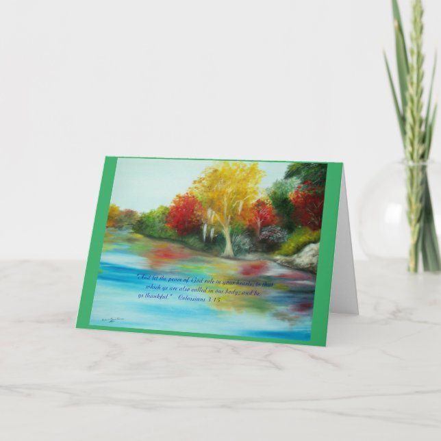 Tarjeta del arte de la acción de gracias (Anverso)