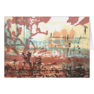 Tarjeta del arte de las yucas del desierto de