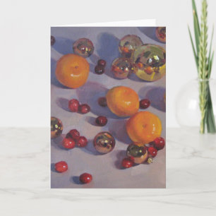 "Tarjeta del arte de Navidad de las clementinas
