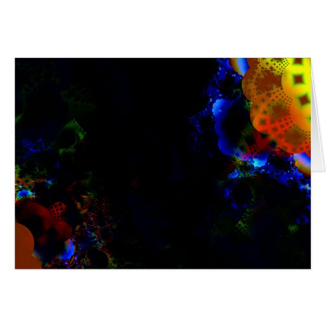 Tarjeta del arte del fractal del "girasol" (Anverso (Horizontal))