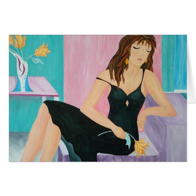 Tarjeta del arte del lirio tigrado (Anverso (Horizontal))