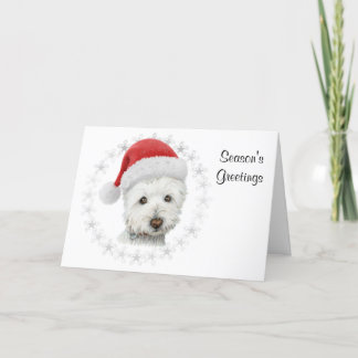 Tarjeta del arte del perro de Westie del navidad