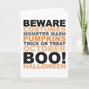 Tarjeta del arte del subterráneo de Halloween