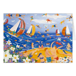 Tarjeta del arte: Invitaciones con playas.
