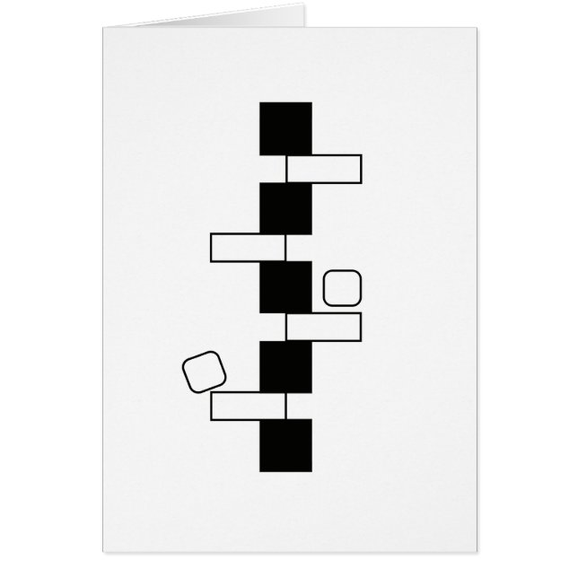 Tarjeta del arte moderno de la "balanza" (5" x 7") (Frente)