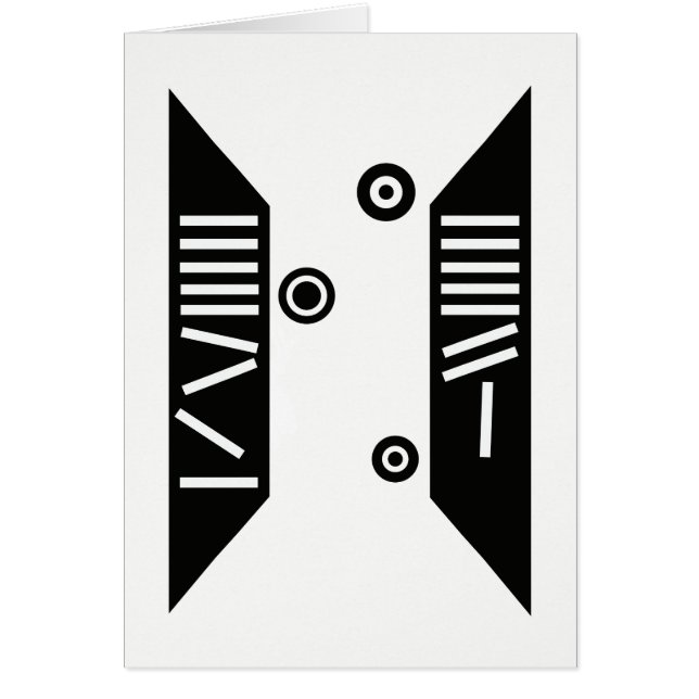 Tarjeta del arte moderno "que cae" (5" x 7") (Frente)