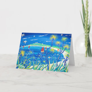 Tarjeta del arte: Palmas y Agapanthus