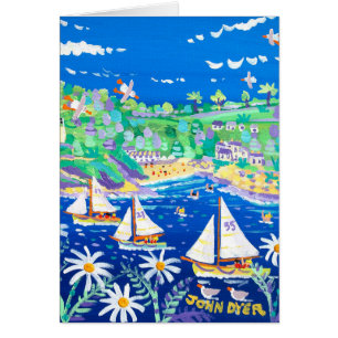 Tarjeta del arte que compite con rio abajo Fowey