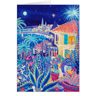 Tarjeta del arte: Serenata iluminada por la luna,