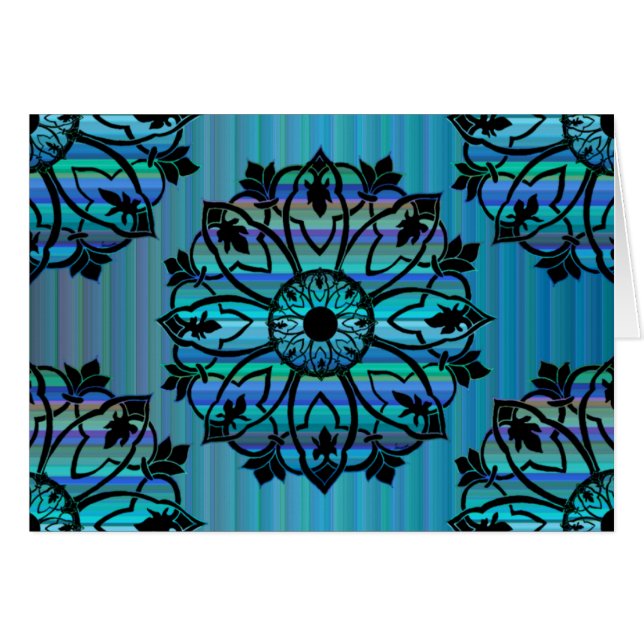 Tarjeta del azul del cristal del valium (Anverso (Horizontal))