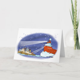 Tarjeta del barco de Santa