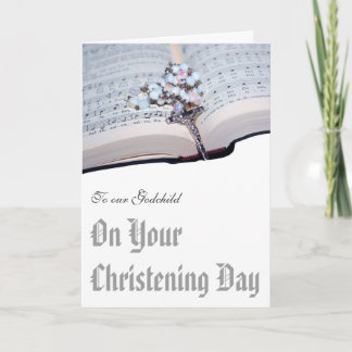 Tarjeta del bautizo de Godparents al ahijado