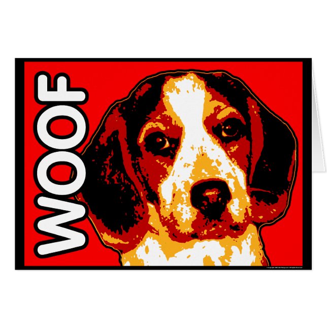 Tarjeta del beagle (Anverso (Horizontal))