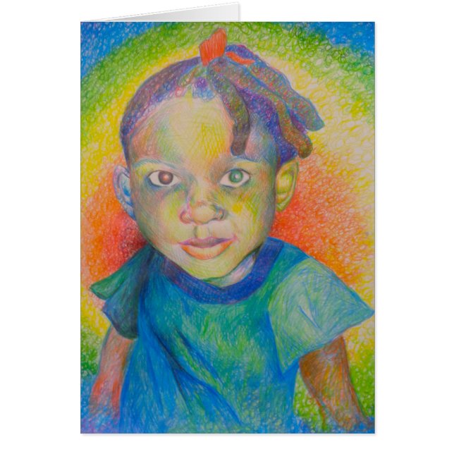Tarjeta del bebé del arco iris (Frente)